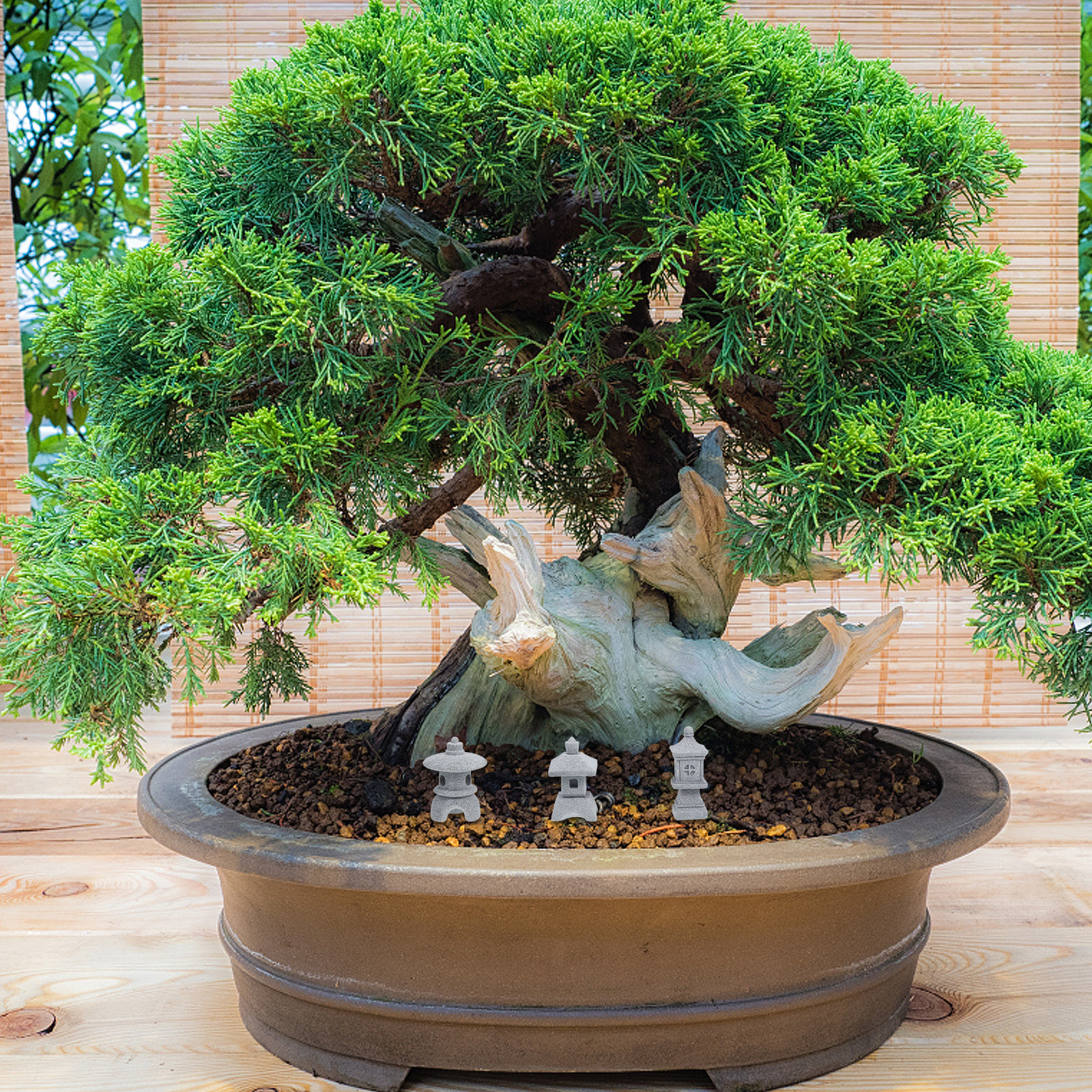 Japanese Garden Bonsai - 3Pcs Mini Pagoda Garden Statue Japanese