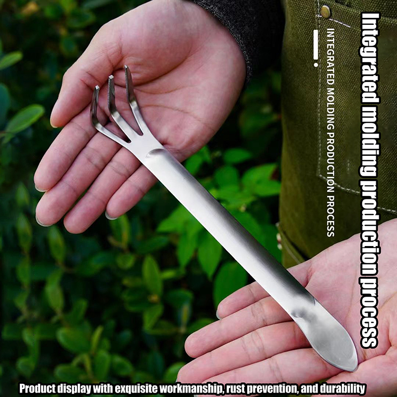 Bonsai Garden Tools - 1Pc Stainless Steel Root Rake 3-Prong