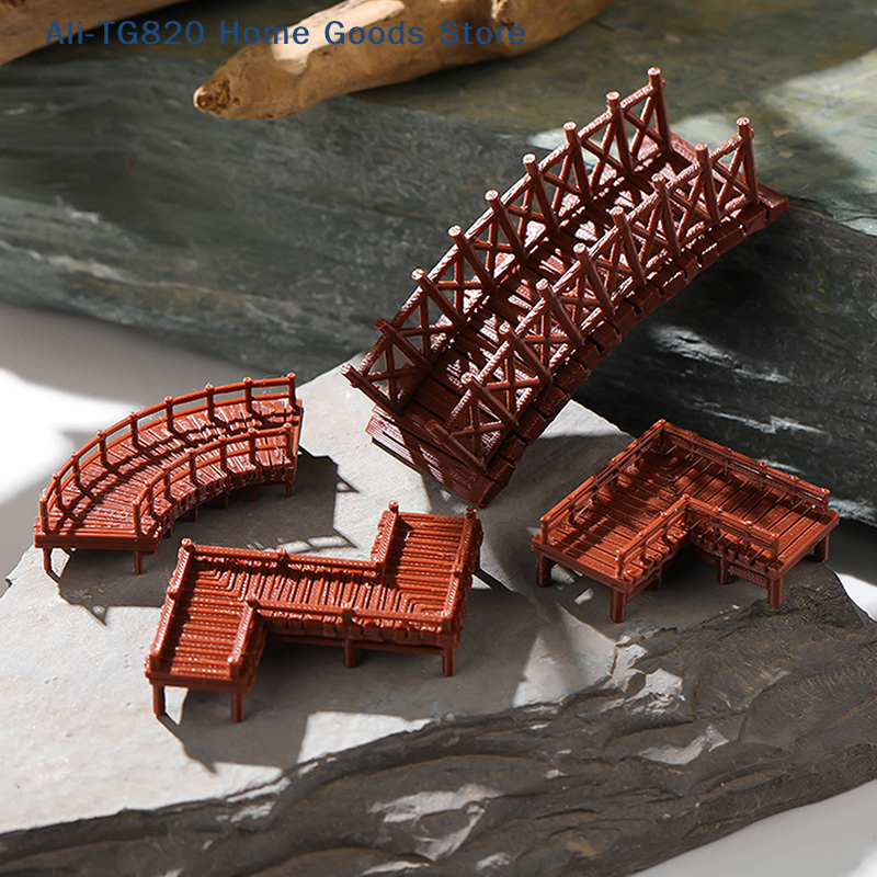 Japanese Garden Bonsai - [TG820]Chinese Bridge Statue Ancient Building Model