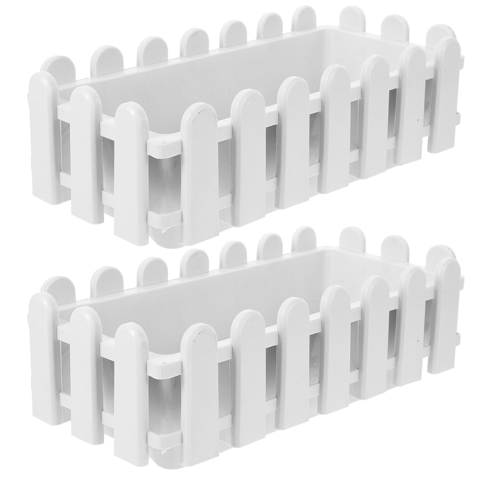 Bonsai Gardening - 2Pcs Window Box Flowerpots Rectangular Plastic