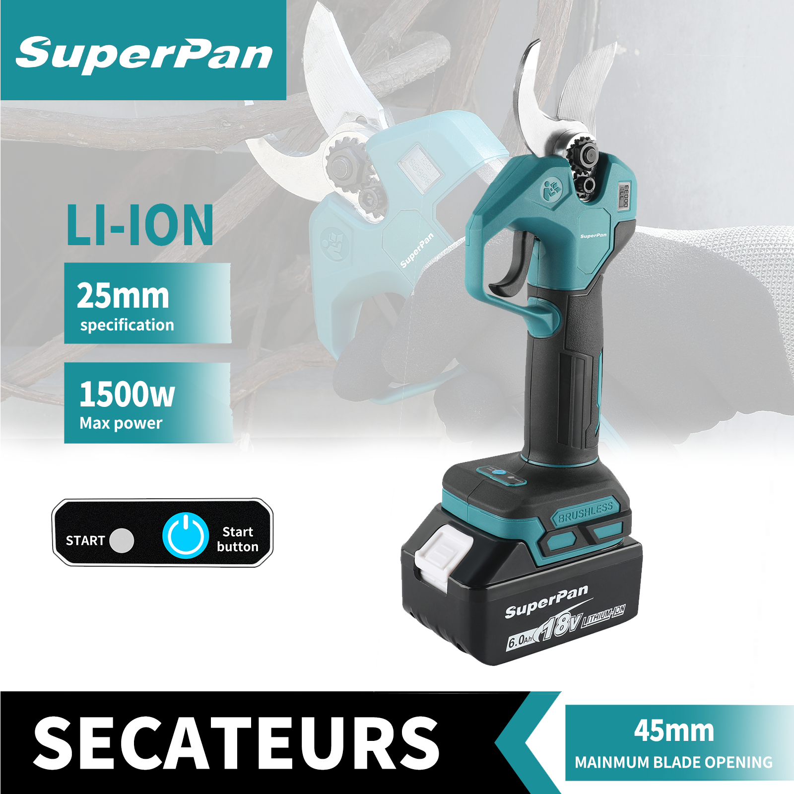 Bonsai Gardening - SuperPan 40mm Brushless Cordless Pruning Shears