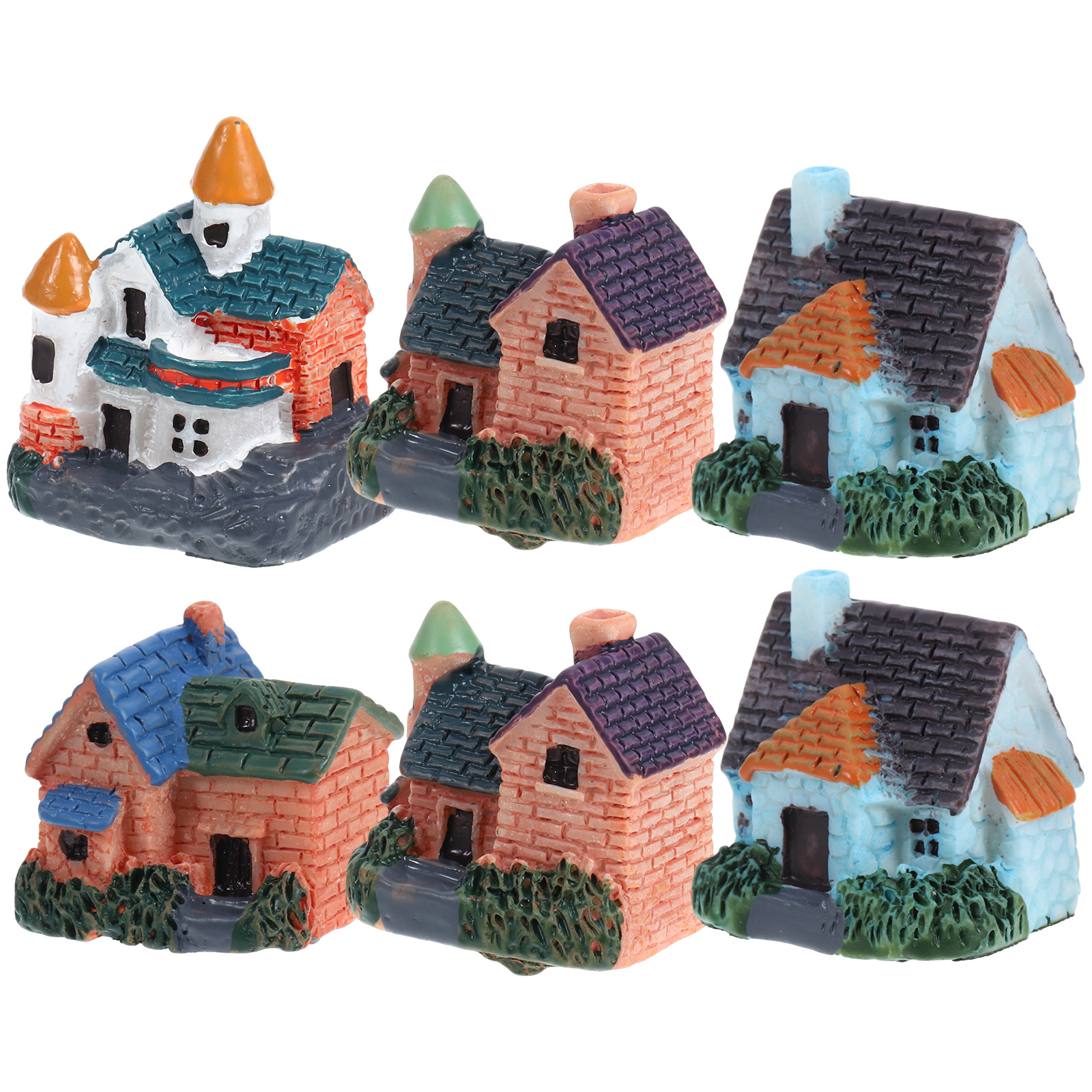 6Pcs Miniature Fairy Garden Re - Bonsai Garden House 评论和价格