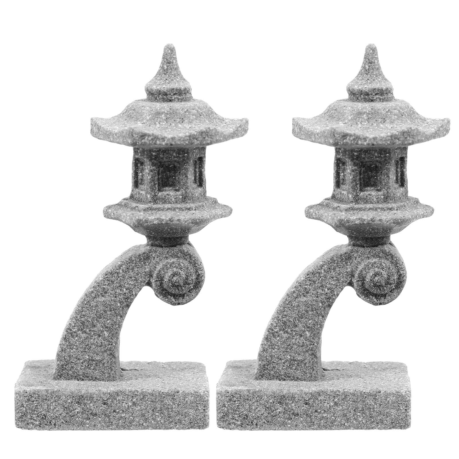 2Pcs Japanese Style Stone Lant - Japanese Garden Bonsai 评论和价格