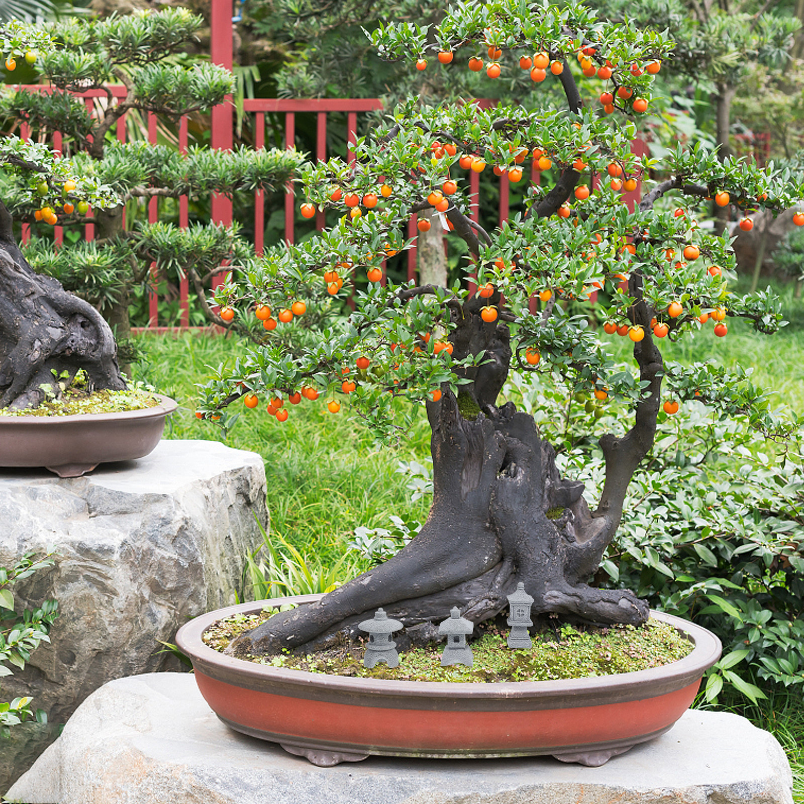 3Pcs Mini Pagoda Garden Statue - Japanese Garden Bonsai 评论和价格