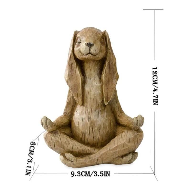 Meditating Zen Rabbit Statue B - Bonsai Garden Fountain 评论和价格