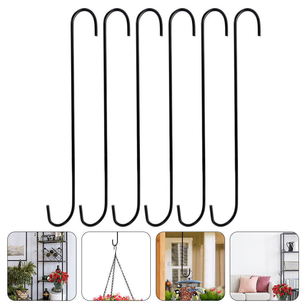 6Pcs Iron Hanging Hooks S Shap - Bonsai Gardening 评论和价格