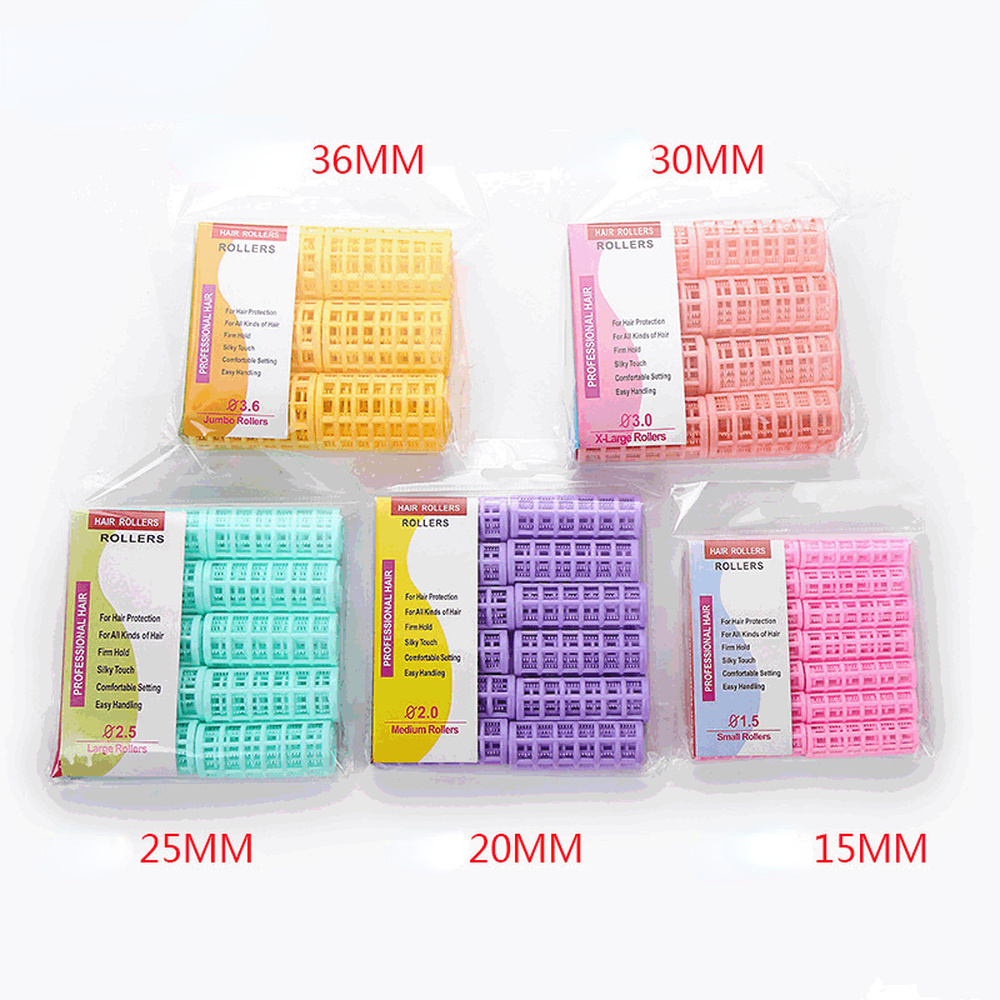No Heat Hair Rollers Set Plast - Root Hook Tool 评论和价格