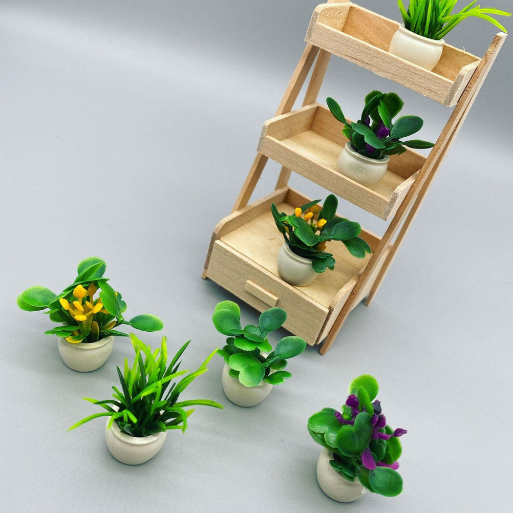 4Pcs Miniature Potted Plant Si - Bonsai Garden House 评论和价格