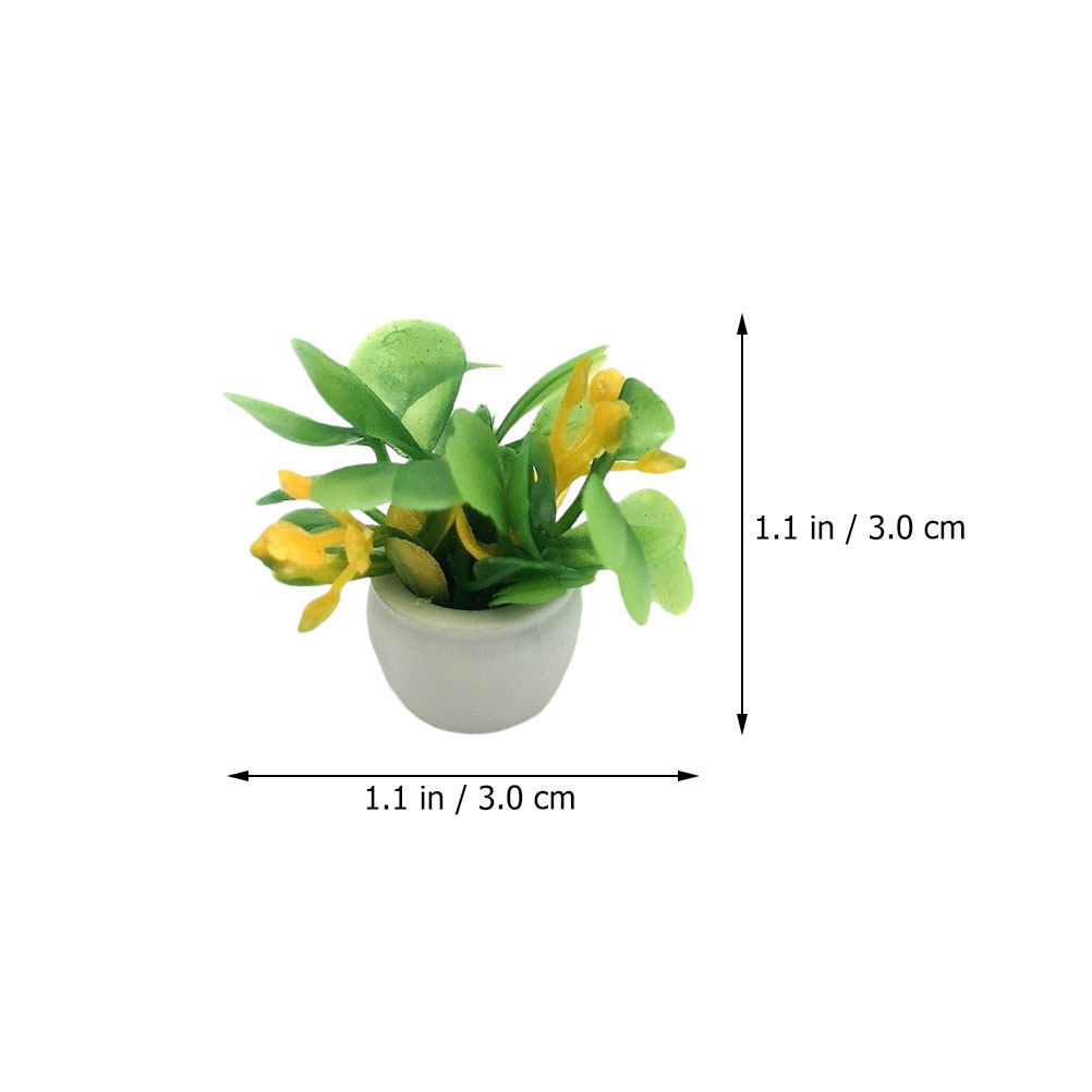 4Pcs Miniature Potted Plant Si - Bonsai Garden House 评论和价格