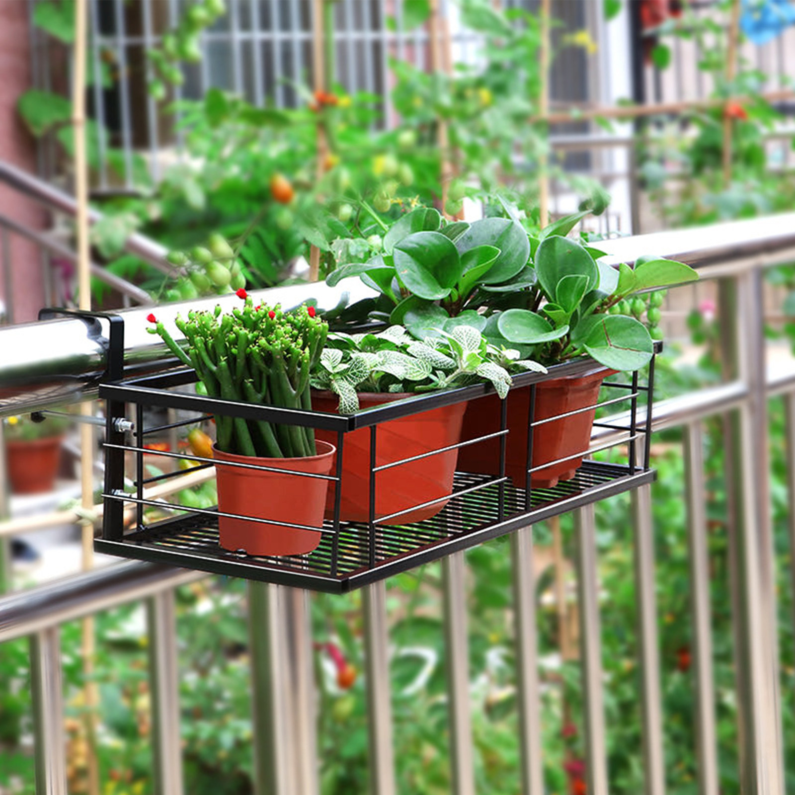 1Pcs Balcony Hanging Flower Po - Bonsai Gardening 评论和价格