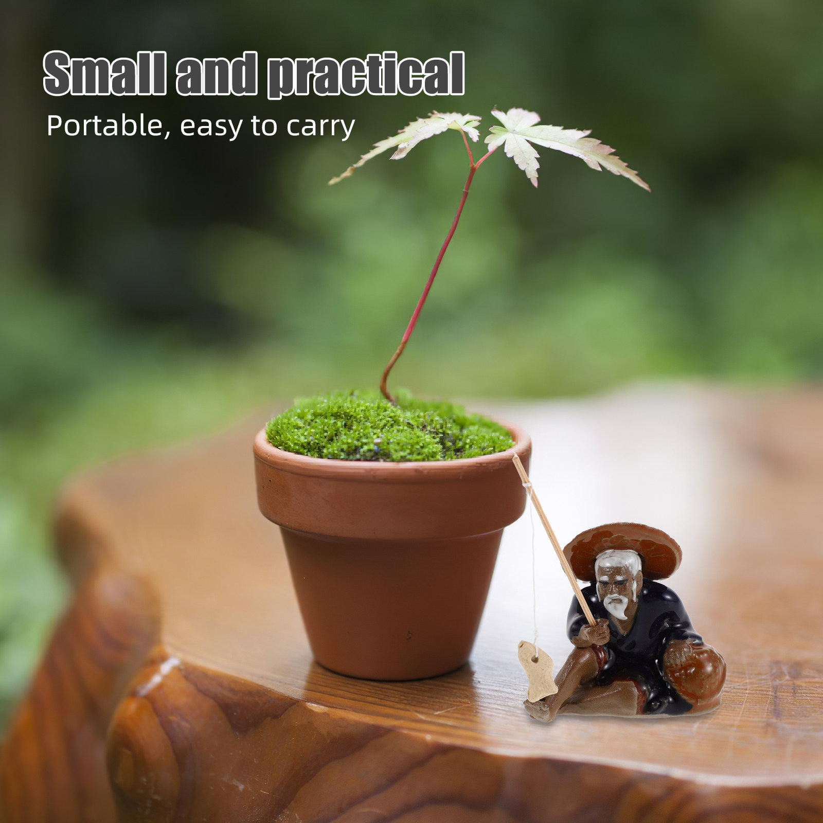 2Pcs Exquisite Chinese Oldman  - Bonsai Garden Fountain 评论和价格