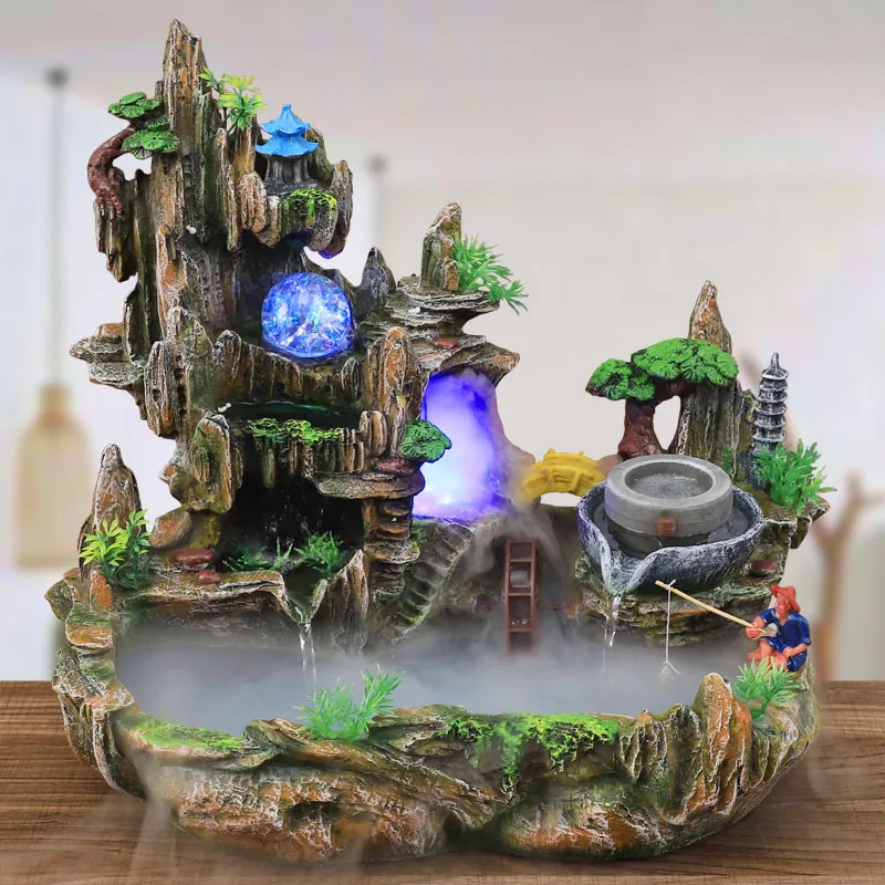 Mountain View Rockery Fountain - Bonsai Garden Fountain 评论和价格