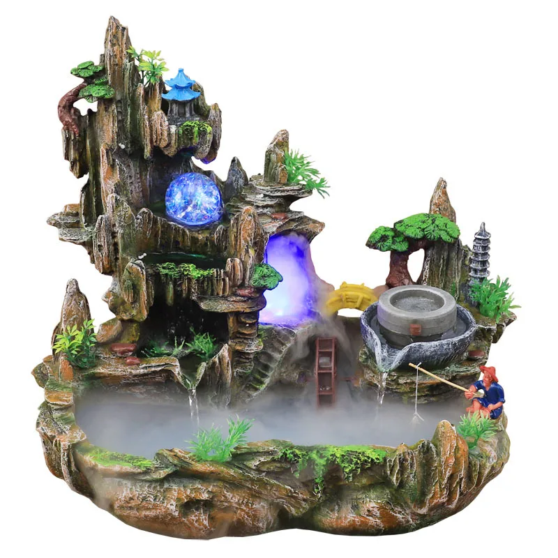 Mountain View Rockery Fountain - Bonsai Garden Fountain 评论和价格
