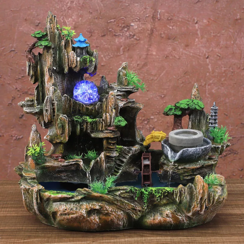Mountain View Rockery Fountain - Bonsai Garden Fountain 评论和价格
