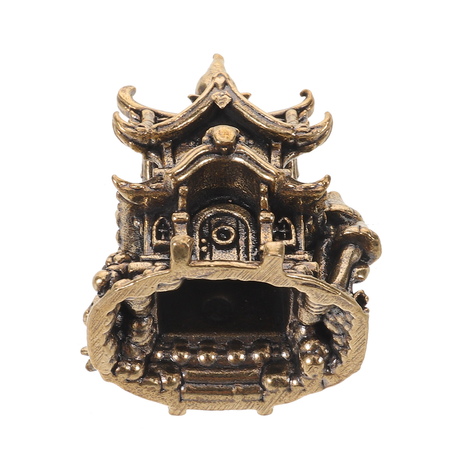 Mini Brass Pagoda Sculpture Vi - Japanese Garden Bonsai 评论和价格