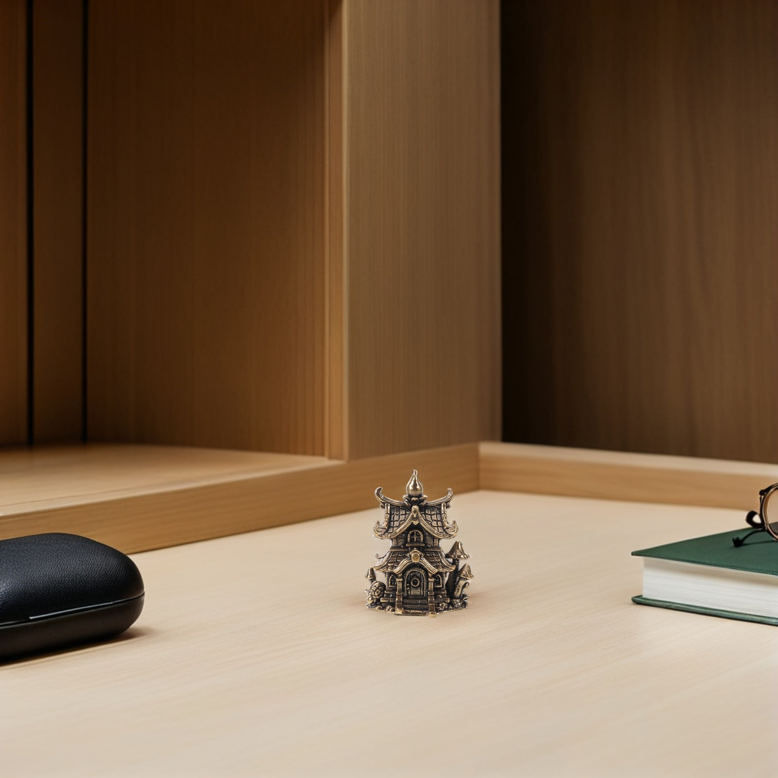 Mini Brass Pagoda Sculpture Vi - Japanese Garden Bonsai 评论和价格