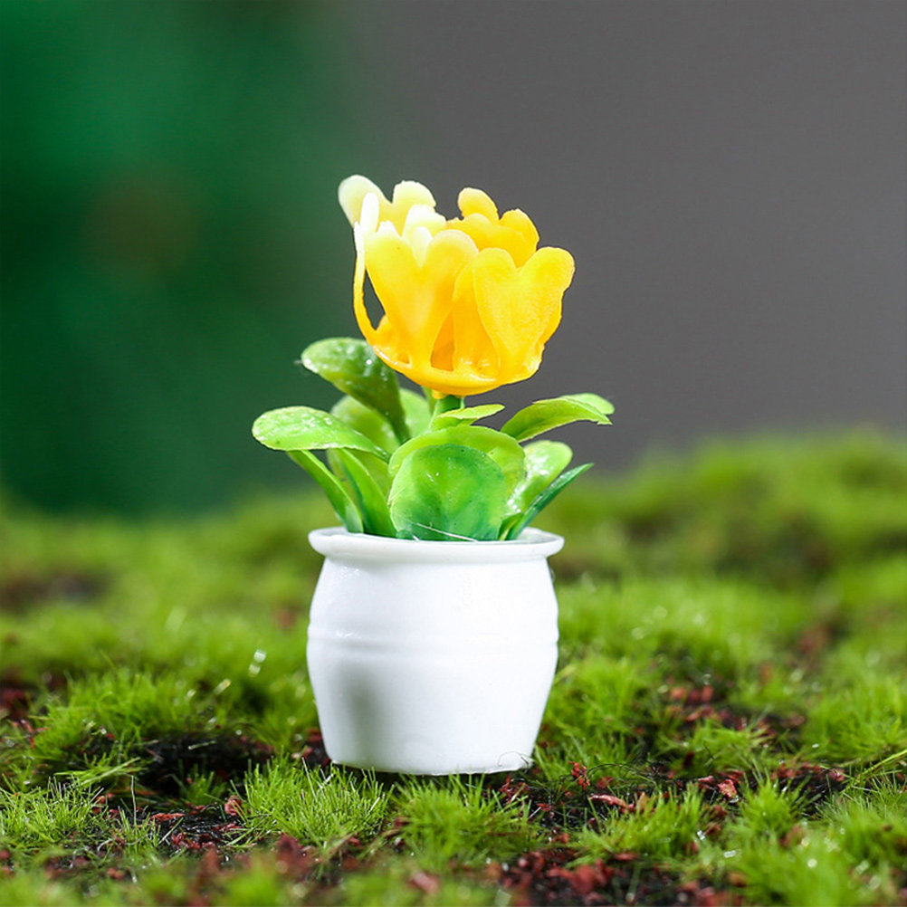10Pcs Premium Resin Artificial - Bonsai Garden House 评论和价格