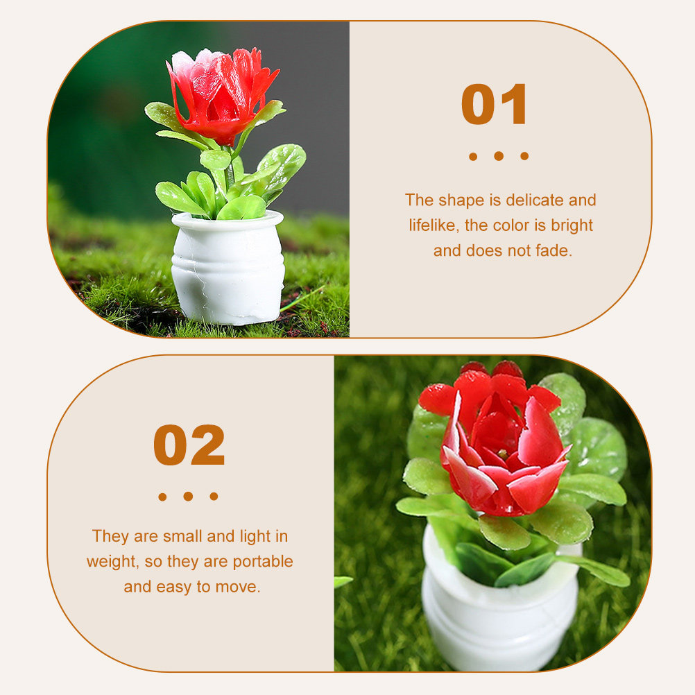 10Pcs Premium Resin Artificial - Bonsai Garden House 评论和价格