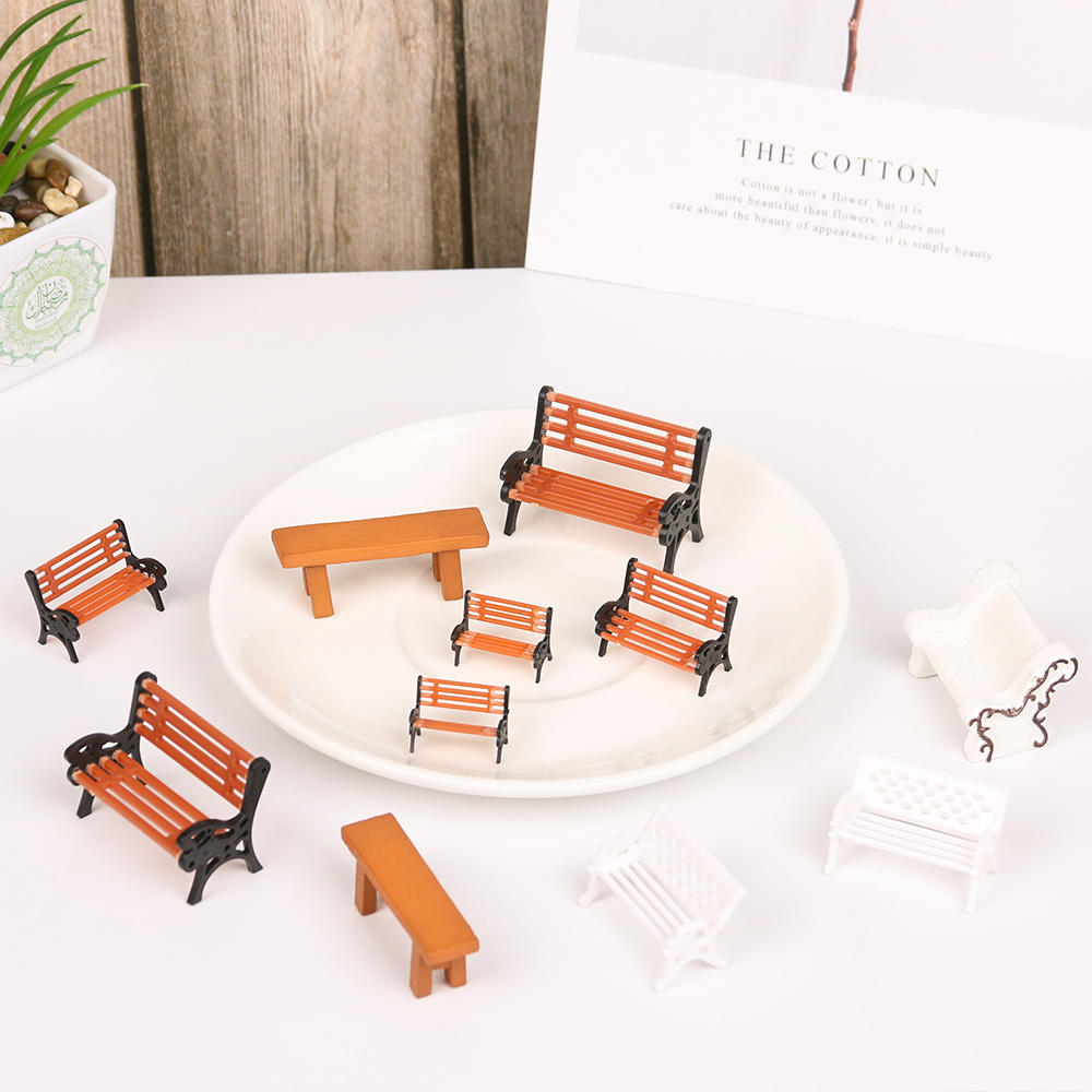 1PC Resin Miniature Bench Stoo - Bonsai Garden House 评论和价格